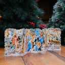 5 x Decoration Greeting Card Merry Christmas Religious Nativity Scene Holiday Theme Festive Christmas Decoration Unique Seasonal Card