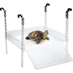 Hanging Turtle Basking Platform for Aquatic Turtles 40 Breeder 75 Gallon, Aquatic Reptile Ramp Dock, Turtle Terrace, Turtles Tank Accessories (Extra Large)