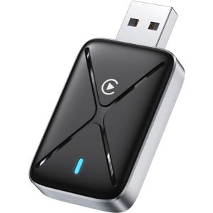 Wireless CarPlay Adapter for iPhone, Mini Size for Apple CarPlay Adapter, Convert Wired to Wireless with Extension Cable USB & USB-C/Type-C, Stable Control & No Delay, Black