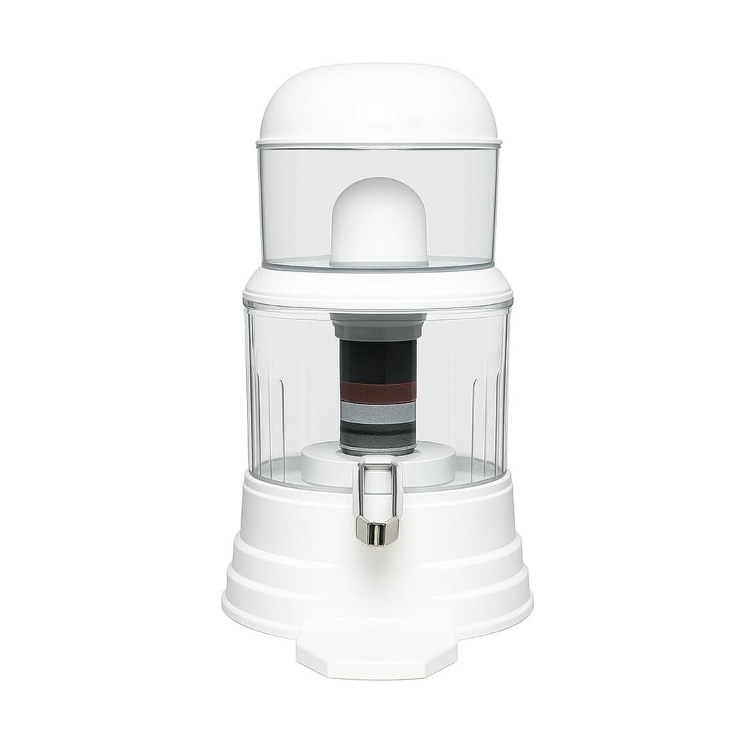 Nispira Super Mineral Countertop Gravity Water Filter System 12L 3-Gallon Household Economical Drinking Pot Water Dispenser