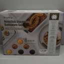 Kikcoin 22 PCS Nonstick Baking Pans Set, Stackable Bakeware Sets with Silicone Handles, 450F Oven Safe Baking Sheet Set, Easy Release Cookie Sheets for Baking, Cream