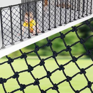 Safety Net for Balcony,Stair Rope Net,Safety Netting for Railings,Suitable for Children's Playgrounds, Stair, Railing, Indoor and Outdoor Decoration (6mm,3X4m) (9.84X13.12ft)