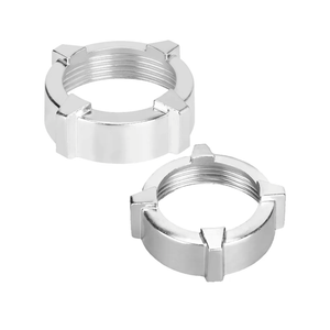 2Pcs Meat Grinder Nuts, 2.4in Inner Diameter, Stainless Steel, Meat Grinder Replacement Parts