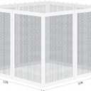 Gazebo Universal Replacement Mosquito Netting, Outdoor Mesh Netting Screen 4-Panel Sidewall with Zipper for Patio, Canopy, Garden and Backyard, Gray(Mosquito Net Only) (White, 10' x 12')