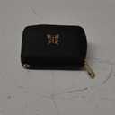 imeetu RFID Credit Card Holder for Women Genuine Leather Card Case Wallet with Zipper and Removable Keychain (Black)