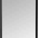 Amazon Basics Rectangular Wall Mount Mirror for Bedroom, Bathroom, Living Room, Entryway, 24" x 36", Peaked Trim, Black, Hangs Horizontally or Vertically