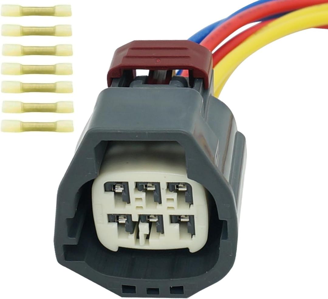 6 Wires Halogen Headlight Connector Wiring Harness Pigtail Plug Fit for 2011-2014 Chrysler 200 for 2004-2008 Chrysler Crossfire. Replaced OE 5182591AE 5182591AC