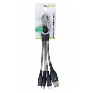 CELLCandy® 4-in-1 Charge Cable - Grey/White