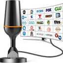 TV Antenna for Local Channels Indoor, 4K HD Digital Antenna for Smart TV Indoor with Magnetic Base, No Cable Needed - 8.2ft Cable, Long Range - Support HDTVs with Built-in Tuner