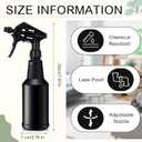 Honeydak 3 Pack Plastic Spray Bottles Black 17 oz Heavy Duty Opaque Spray Bottles UV Light Blocking Refillable Reusable Leak-proof Sprayers for Cleaning Solution Kitchen Garden Home Plant