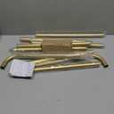 Gold Wrap Around Curtain Rod, Heavy Duty Blackout Curtain Rods for Windows 28 to 48 Inch, 1 Inch Adjustable Room Darkening Window Treatment Rods for Bedroom, Living Room, Sliding Door