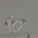 ibrain Air Tube Headphones Air Tube Earbuds Airtube Headset with Microphone & Volume Control Airtube Headphones for a Safe and Healthy Listening (White)