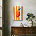 Trendy Fruit Kitchen Wall Art Vintage Mango Posters Fruit Abstract Art Canvas Print Preppy Poster Minimalist for Farmhouse Room Decor Bedroom 8x12inch Framed