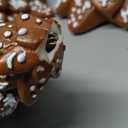 Pottery Barn Gingerbread TREE Cookie Jar Stoneware Christmas - 3 pc. Decoration