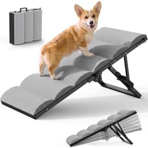 Dog Ramp for Bed, 6 Height Adjustable from 14.8'' to 20" | No Assembly