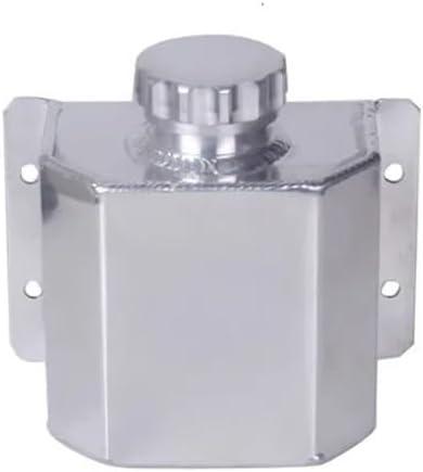 Fit For 1L Aluminum Oil Catch Can Tank Reservoir with Drain Plug Racing Oil Catch Tank(Silver)