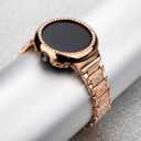 Women Bands with Case Compatible with Google Pixel Watch 4/3 45mm 41mm Watch2 Watch1, Metal bling Luxurious Dressy Replacement Wristbands, Silver Black Rose Gold