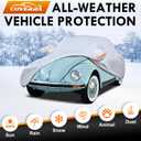 Car Cover Custom Fit for VW Beetle Bug 2-Door 1960-1980, 6 Layer Heavy Duty Waterproof All Weather Car Tarp Outdoor Protection with Cotton Lining