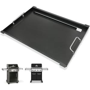 Griddle for Weber Spirit I & II 300 Series, Grill Insert for Spirit II E-310, Full Size Griddle for Broil King Baron 440 320 340 420 440 with Handles, Replace for Weber 6787 (22.6" x 17.3" x 1.5")
