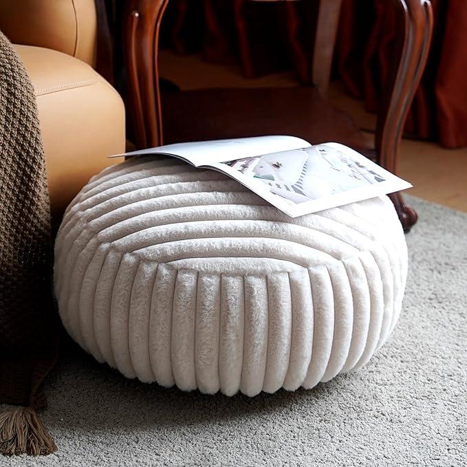 Cover For large, Soft, Round Poufs