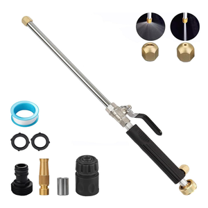 Upgraded Hydro Jet High Pressure Power Washer - Jet Nozzle for Garden Hose Power Washer Wand with 3 High Pressure Nozzle and Quick Connectors(Black)