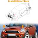 Compatible with MINI Cooper Headlight Trim Ring 2007-2013,R55 R56 R57 Headlight Rings,1Pair Chrome Head light Bezel Driver Passenger Side,Headlamp Trim Replacement for 51137149906 51137149905