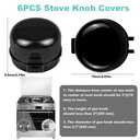 Press Gas Stove Knob Locks,6 Pack Stove Knob Safety Covers and 2 Pack Cabinet Door Child Lock with Strong Double-Sided Tape,Heat-Resistant Gas Stove Knob Protectors for Child Safety/Pet Safety