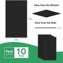 Smooth Black Drop Ceiling Tile 2ft x 4ft, PVC Ceiling Panel 24x48in Waterproof, Washable and Fire-Rated - High-Grade PVC to Prevent Breakage-Cover 80 Sq. Ft-Package of 10 Tiles, 2x4