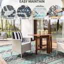 MontVoo Outdoor Rug Carpet Waterproof-Patio Rug Mat 10x14 Reversible RV Outdoor Camping Rugs Picnic Beach Mats Plastic Straw Outside Rugs for Balcony Porch Pool Deck Boho Patio Decor