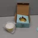 Bone China Cup and Saucer Set Ceramic Tea Coffee Cup for Breakfast Afternoon Tea - Butterfly and Elegance Series (Yellow)