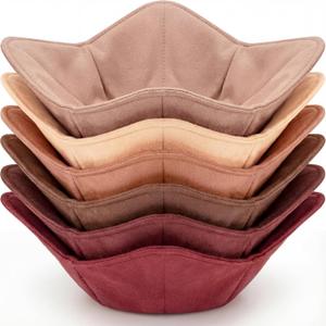 Boao 6 Pack Microwave Bowl Cozy Holder Safe Insulated Bowl Cozies Multipurpose Hot Heat Proof Soup Plate Holder to Prevent Hand from Heat and Maintain Food Warm(Rose)