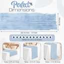12 Pack Dusty Blue Cheesecloth Table Runners 10FT Long – 35 x 120 Inch Boho Gauze Table Runners for Engagement, Wedding, Baby Shower & Home Decor – Soft Wrinkled Polyester Fabric