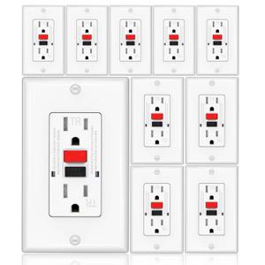 GFCI Outlet, Tamper-Resistant Outlets, UL Listed Self Test GFI Receptacle with 2 LED Indicator, 15 Amp (8 Pack)