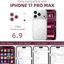 BERFY for iPhone 17 Pro Max Case, Compatible with MagSafe, Built-in Privacy Screen Protector, Camera Protection, Shockproof Full Body Phone Case 6.9", Clear Bright Pink
