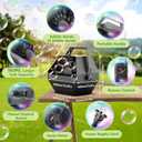 Theefun Bubble Machine: Remote Control 750ML Metal Bubble Blower Machine for 60 Min Usage Time, Plug-in Automatic Bubble Maker for Parties Wedding Birthday Indoor Outdoor, with AC Adapter