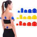 12 Pcs Silicone Massage Cupping Set Vacuum Cupping Acupuncture Cupping Therapy Set Professional Body Massage Cup Set Vacuum Massage Cupping for Pain Relief Muscle Relaxation,Pack of 12