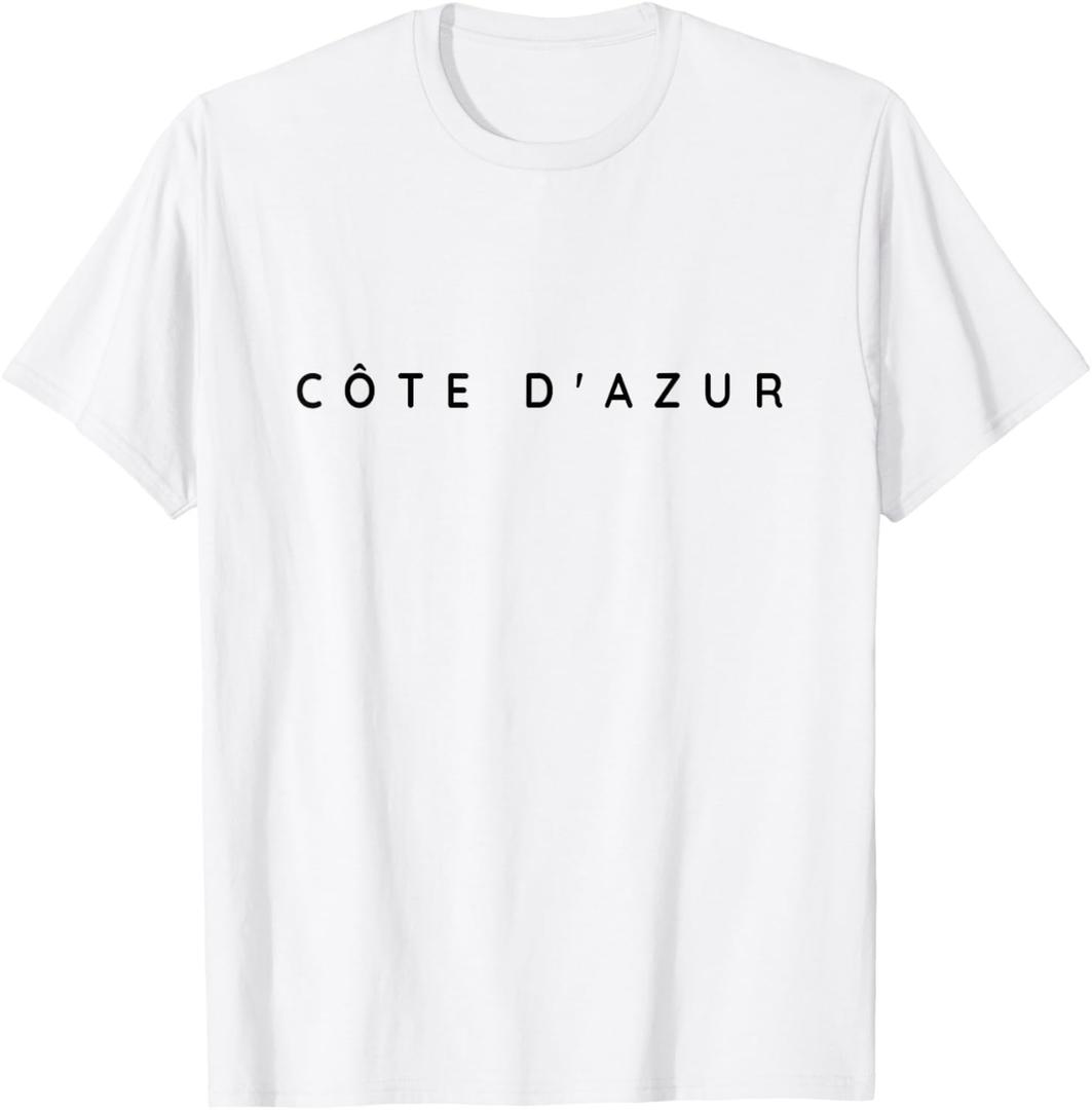 Cote D'Azur Souvenirs / CTE D'AZUR Holiday Beach Resort T-Shirt for Men Women (Small)