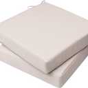 AAAAAcessories Outdoor Seat Cushions for Chairs, Waterproof, Fade-Resistant, 20" x 18" x 3", Patio Furniture Replacement Cushions, Set of 2, Sandstone Beige