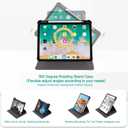 Rotating Case for iPad 9th Generation 8th 7th 10.2 Inch 2021/2020/2019, Premium PU Leather Stand Shell Soft TPU Back Cover with Auto Sleep/Wake, Vintage Library Bookshelf