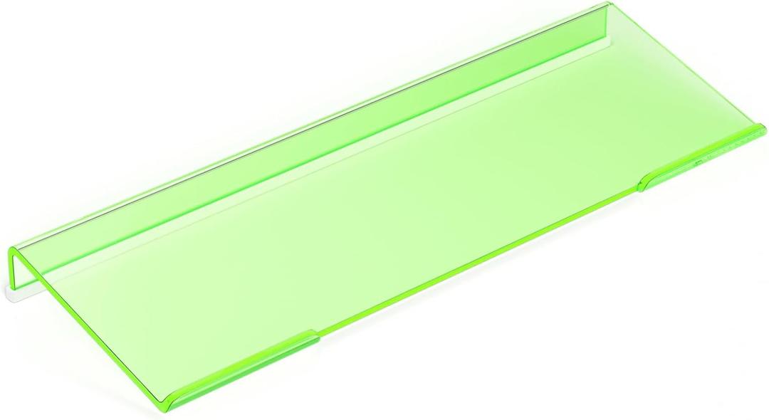 Richboom Epoptic Green Acrylic Tilted Computer Keyboard Holder for Easy Ergonomic Typing, Keyboard Stand for Office, Home, School, Luminous, Green