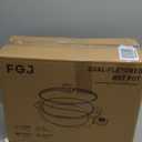 Hot Pot Electric Hot Pot with Divider, Large 6L Nonstick Dual-Sided Shabu Shabu Pot Dual-Flavor hotpot electric 1500W with Adjustable 5-Temperature Control ，Perfect for Family Dinners & Parties