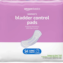 Amazon Basics Incontinence Pads for Women Long, Bladder Control, Postpartum, Moderate Absorbency, Unscented,  54 Count