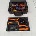 SOMELINE Ferrule Crimping Tool, Ratchet Pliers for AWG24-8 with 23 Sizes Wire End Ferrule Terminals, Quadrilateral Wire Crimp Pliers with Crimp Connectors, Crimp Pliers and Stripper Kit Crimp Connector