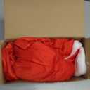 Xuhal Set of 5 Pcs Christmas Costume for Women Christmas Gingham Dresses Velvet Hooded Cape Tights Gloves Bow for Girl (Large)