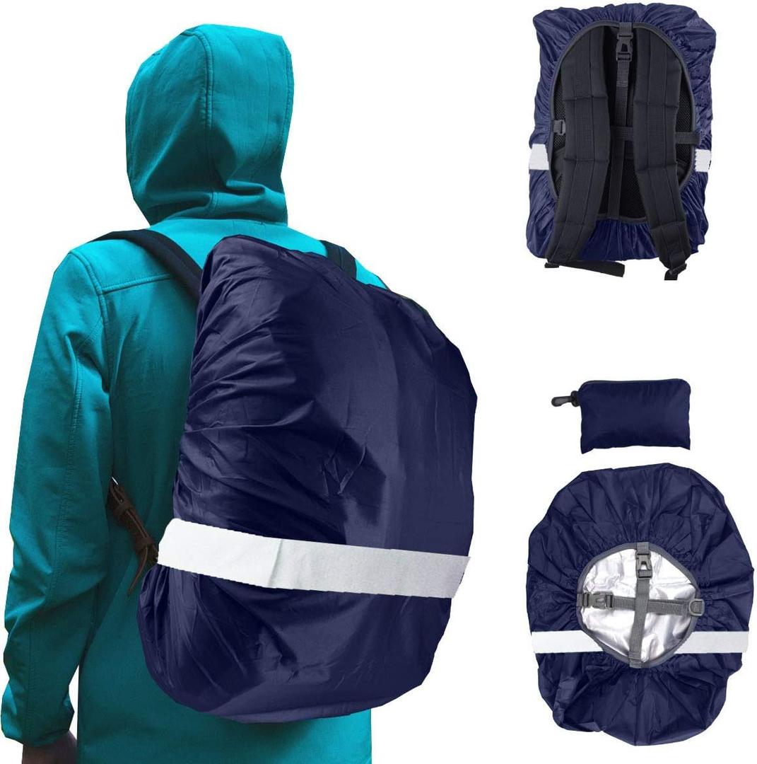 Frelaxy Hi-Visibility Backpack Rain Cover with Reflective Strip 100% Waterproof Ultralight Backpack Cover, Storage Pouch, Anti-Slip Cross Buckle Strap, for Hiking, Camping, Biking, Outdoor, Traveling Frelaxy Hi-Visibility Backpack Rain Cover with Reflective Strip 100% Waterproof Ultralight Backpack Cover, Storage Pouch, Anti-Slip Cross Buckle Strap, for Hiking, Camping, Biking, Outdoor, Traveling