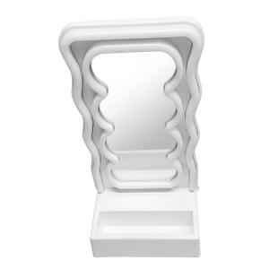 Wireless Induction Speaker 5-in-1 Bluetooth Speaker with Phone Holder, Surround Sound, 3500mAh, 8 RGB Ambient Lights, 360° Adjustable Stand, Holder for iPhone/Android/iPad Gifts for Men Women (White)