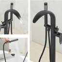 Free Standing Stand Alone Tub Filler, Freestanding Black Bathtub Filler