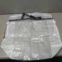 Clear Storage Bags with Zipper, Halloween & Christmas Wreath Storage Container, Large Square Gift Bag Organizer, Garland Decor Organizer, Wreath Carrier Case 25" 4-Pack