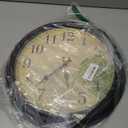 Foxtop Retro Silent Non-Ticking Round Classic Clock Quartz Decorative Battery Operated Wall Clock for Living Room Kitchen Home Office 12 Inch (Bronze)