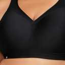 Glamorise Full Figure Plus Size MagicLift Seamless Sports Bra Wirefree #1006 (Black, 42C)
